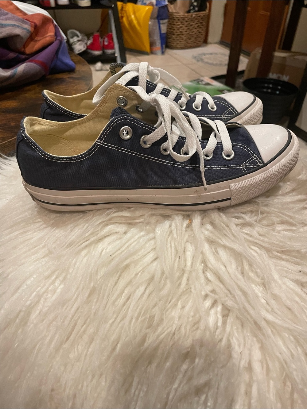 Canvas Sneakers in Navy Blue